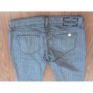 Size 28x30 bebe Womens Denim Pants Skinny Striped boyfriends Pants‎ Gray
